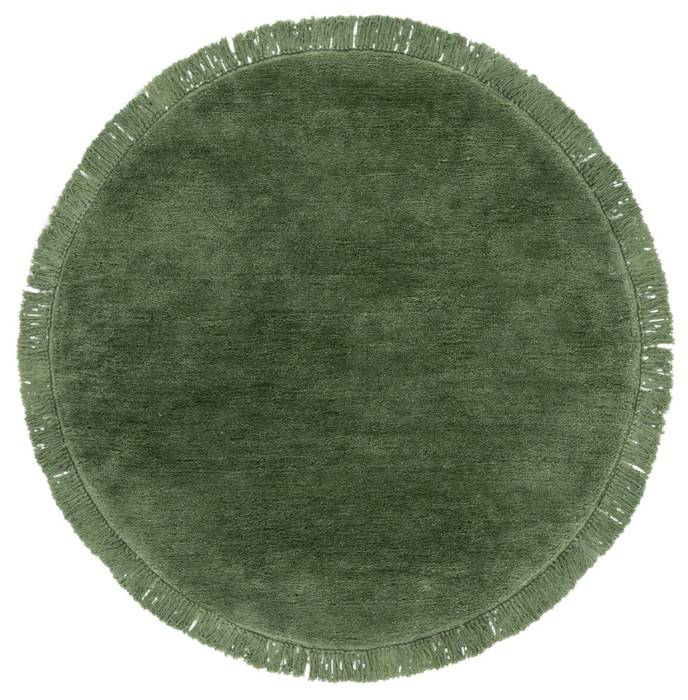 Safavieh Vermont Luxury Area Rug – Elegant Round Design In Soft Cotton & Polyester Blend For Modern Homes Green 50% Cotton,50% Polyester Vrm575y-3r