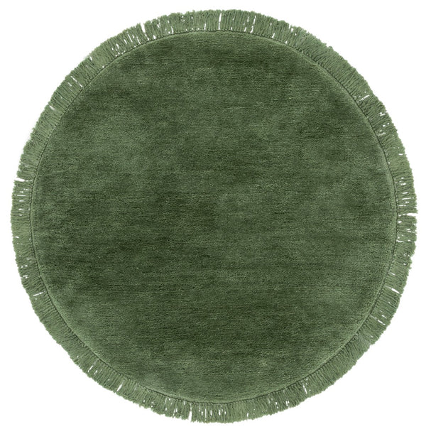 Safavieh Vermont Luxury Area Rug – Elegant Round Design In Soft Cotton & Polyester Blend For Modern Homes Green 50% Cotton,50% Polyester Vrm575y-3r