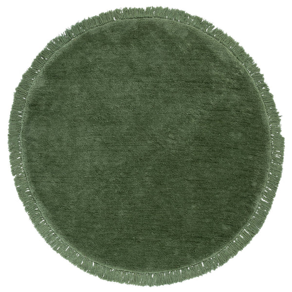 Safavieh Vermont Luxurious Round Area Rug - Modern Classic Design, Soft Cotton-poly Blend For Stylish Spaces Green 50% Cotton,50% Polyester Vrm575y-6r