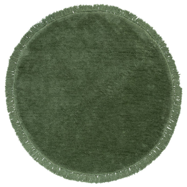 Safavieh Vermont Luxury Area Rug – Elegant Round Design In Soft Cotton & Polyester Blend For Modern Homes Green 50% Cotton,50% Polyester Vrm575y-3r