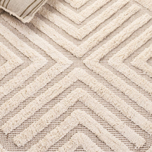 Safavieh Vermont Hand-Loomed Ivory Brown Runner Rug — Low-Profile Cotton Pile, Modern Geometric Design, Durable Elegance 2'-3" x 8'-0" VRM577A-28
