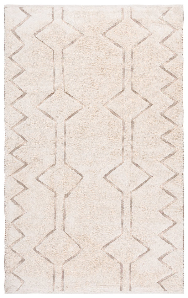 Safavieh Vermont Hand-Loomed Ivory And Brown Cotton Rug With Subtle Geometric Motifs For Timeless Warmth And Style 6'-0" x 9'-0" VRM578A-6