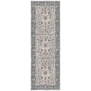 Amer Rugs Vermont Persian Bordered Power-loom Area Rug – Stylish Comfort For Living Rooms And Bedrooms Ivory,Gray Polyester Vrm62708