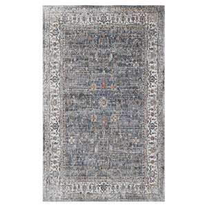 Amer Rugs Vermont Persian Bordered Power-loom Area Rug – Stylish Comfort For Living Rooms And Bedrooms Charcoal Polyester Vrm70203