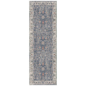 Amer Rugs Vermont Persian Bordered Power-loom Area Rug – Stylish Comfort For Living Rooms And Bedrooms Charcoal Polyester Vrm72708