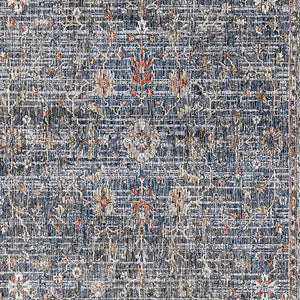 Amer Rugs Vermont Persian Bordered Power-loom Area Rug – Stylish Comfort For Living Rooms And Bedrooms Charcoal Polyester Vrm70203