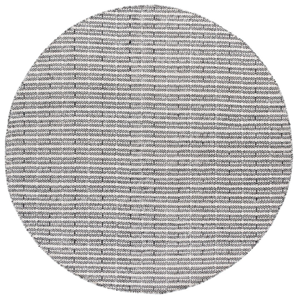 Safavieh Vermont Hand-tufted Area Rug – Artisan Crafted Wool And Cotton Blend For Timeless Elegance And Style Black ,Ivory 80% Wool And 20% Cotton Vrm803z-211