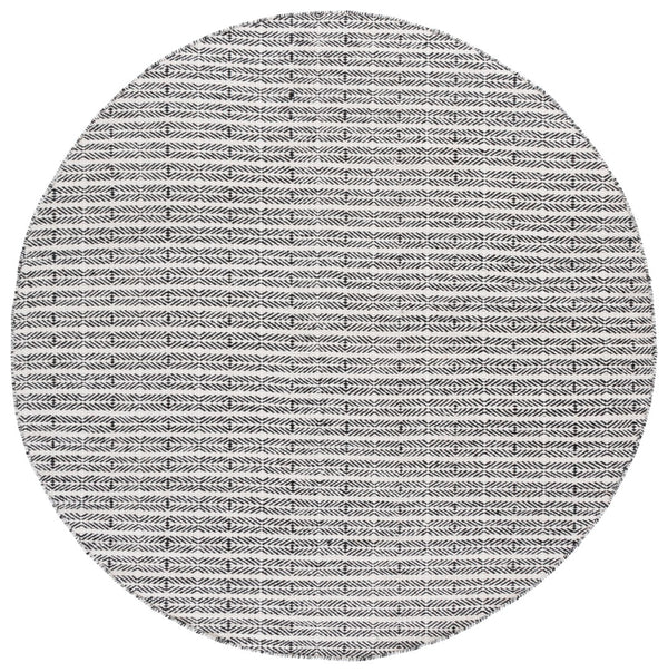 Safavieh Vermont Hand-tufted Area Rug – Artisan Crafted Wool And Cotton Blend For Timeless Elegance And Style Black ,Ivory 80% Wool And 20% Cotton Vrm803z-211