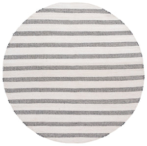 Safavieh Vermont Hand Tufted Round Area Rug - Timeless Elegance In Luxurious Wool & Cotton Blend For Your Home Black ,Ivory 80% Wool And 20% Cotton Vrm804z-7r