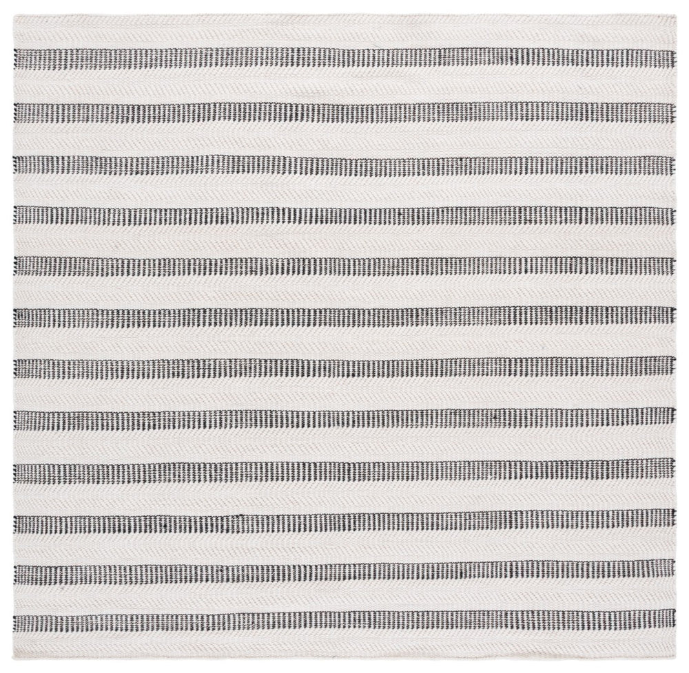 Safavieh Vermont Hand Tufted Wool & Cotton Area Rug - Timeless Geometric Elegance For Modern Spaces Black ,Ivory 80% Wool And 20% Cotton Vrm804z-29