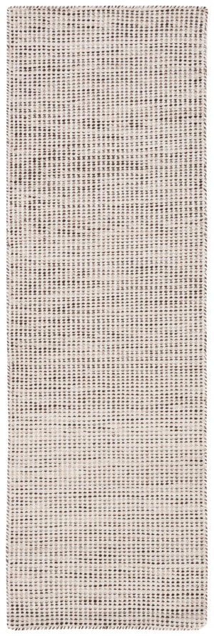 Safavieh Vermont Hand-Tufted Brown Ivory Runner Rug – Wool-Cotton Low Pile, Durable Soft Texture For Hallways 2'-3" x 9'-0" VRM805T-29