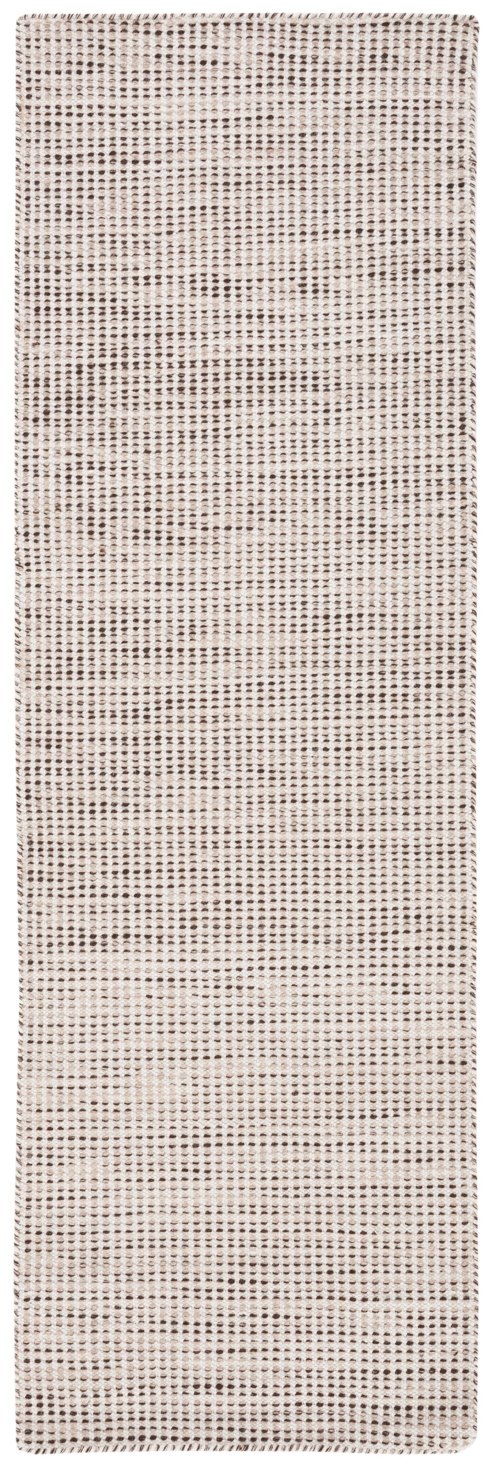 Safavieh Vermont Hand-Tufted Wool-Cotton Square Rug In Warm Brown And Ivory Tones, Low-Profile Plush Pile, Artisanal Quality 7'-0" x 7'-0" VRM805T-7SQ