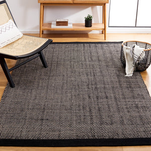 Safavieh Vermont Hand-woven Area Rug - Luxurious Artisan Craftsmanship For Elegant Living Spaces And Decor Black 80% Wool And 20% Cotton Vrm807z-1115