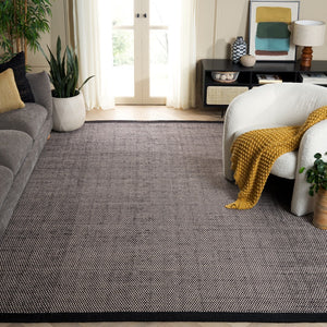Safavieh Vermont Hand-woven Area Rug - Luxurious Artisan Craftsmanship For Elegant Living Spaces And Decor Black 80% Wool And 20% Cotton Vrm807z-1115