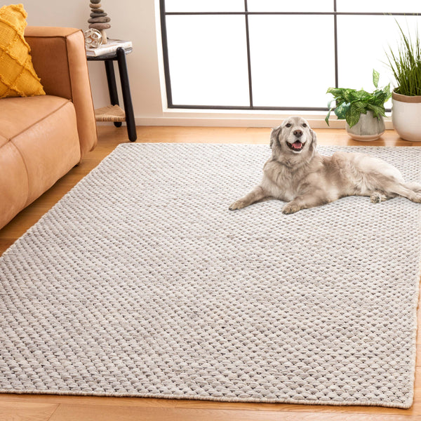 Safavieh Vermont 808b Hand-woven Area Rug - Luxurious 80% Wool & 20% Cotton For Sophisticated Home Decor Light Grey ,Ivory 80% Wool,20% Cotton Vrm808g-5