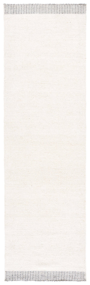 Safavieh Vermont Modern Runner Rug: Hand Woven Elegance In Soft Wool & Cotton For Stylish Home Decor Ivory ,Grey 80% Wool,20% Cotton Vrm809a-28