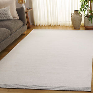 Safavieh Vermont Elegant Hand Woven Area Rug In Subtle Grey And Ivory For Modern Minimalist Spaces Ivory ,Grey 80% Wool,20% Cotton Vrm809a-6