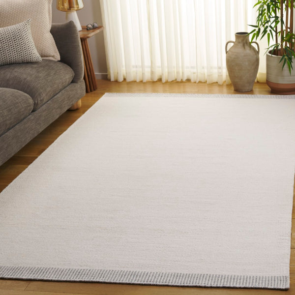 Safavieh Vermont Elegant Hand Woven Area Rug In Subtle Grey And Ivory For Modern Minimalist Spaces Ivory ,Grey 80% Wool,20% Cotton Vrm809a-6