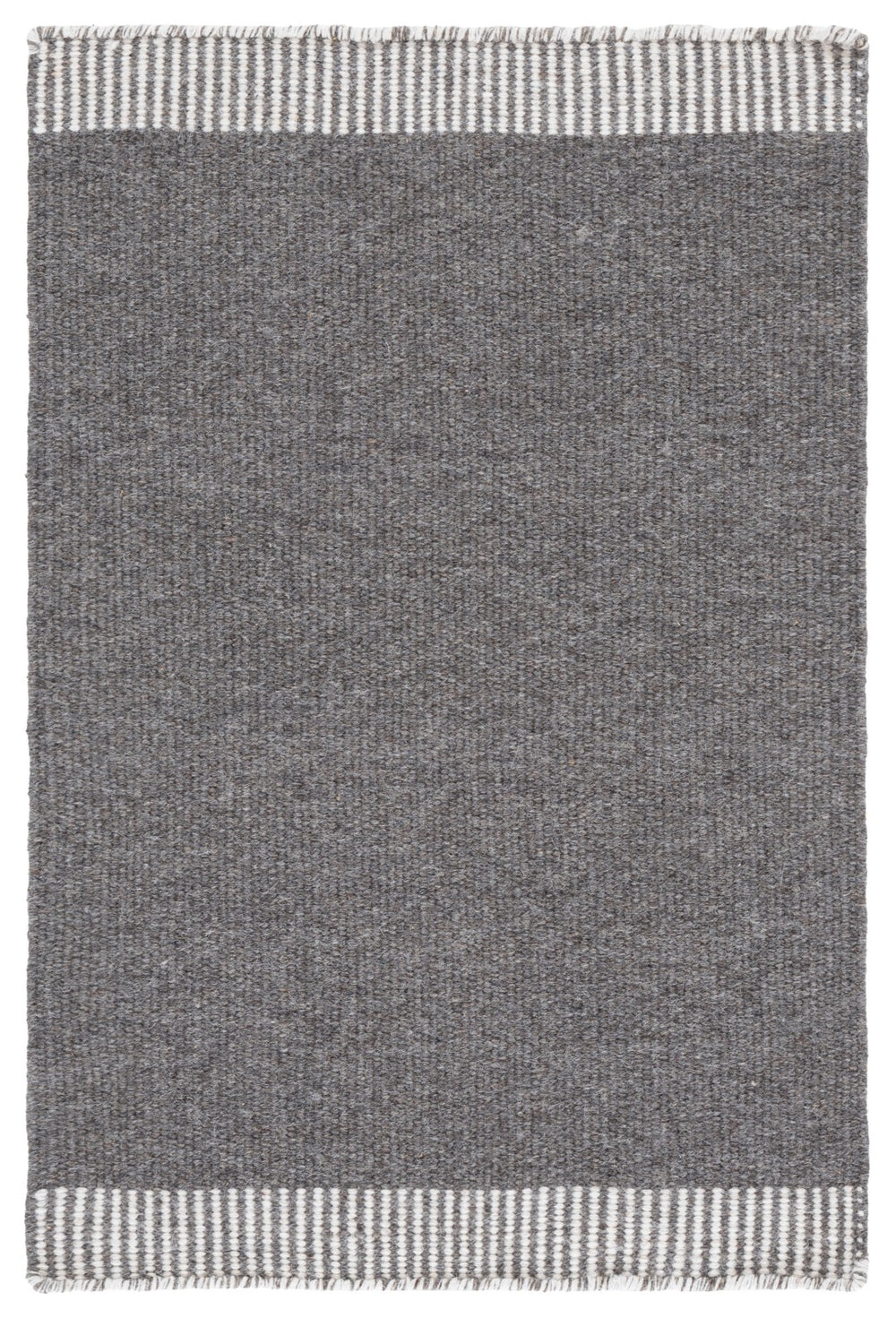 Safavieh Vermont Elegant Hand Woven Area Rug In Subtle Grey And Ivory For Modern Minimalist Spaces Dark Grey ,Ivory 80% Wool,20% Cotton Vrm809h-8