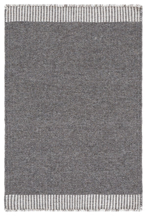 Safavieh Vermont Elegant Hand Woven Area Rug In Subtle Grey And Ivory For Modern Minimalist Spaces Dark Grey ,Ivory 80% Wool,20% Cotton Vrm809h-8
