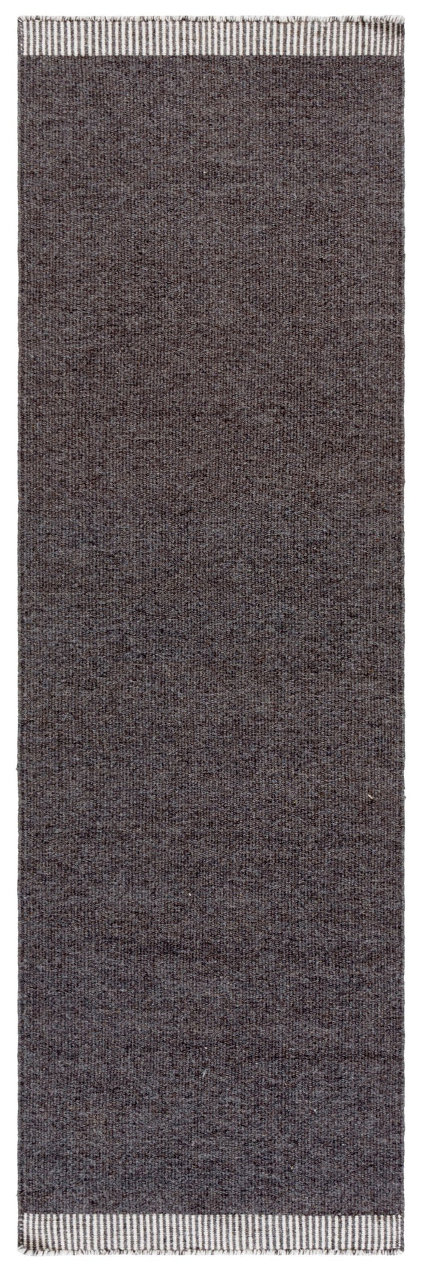 Safavieh Vermont Modern Runner Rug: Hand Woven Elegance In Soft Wool & Cotton For Stylish Home Decor Dark Grey ,Ivory 80% Wool,20% Cotton Vrm809h-28