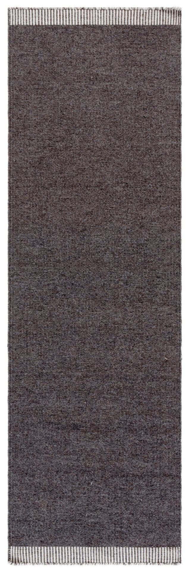 Safavieh Vermont Elegant Hand Woven Area Rug In Subtle Grey And Ivory For Modern Minimalist Spaces Dark Grey ,Ivory 80% Wool,20% Cotton Vrm809h-8