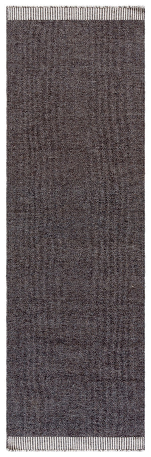 Safavieh Vermont Elegant Hand Woven Area Rug In Subtle Grey And Ivory For Modern Minimalist Spaces Dark Grey ,Ivory 80% Wool,20% Cotton Vrm809h-8