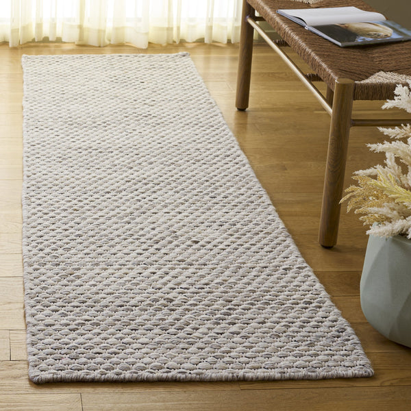 Safavieh Vermont Handwoven Ivory Grey Flatweave Rug 8X10 Wool-Cotton Low-Profile Scandinavian Texture 9'-0" x 12'-0" VRM812A-9
