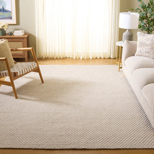 Safavieh Vermont Ivory Flatweave Wool-Cotton Rug — Minimalist, Low-Profile Texture, Handcrafted In India For Lasting Comfort And Modern Style 4'-0" x 6'-0" VRM812C-4