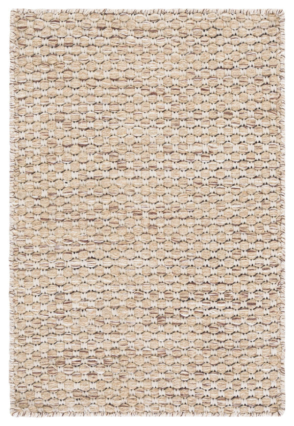Safavieh Vermont Flatweave Wool-Cotton Rug In Sand And Ivory — Handcrafted Indian Weave, Slim Low-Profile Allure 8'-0" x 10'-0" VRM812E-8