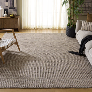 Safavieh Vermont Wool-Cotton Flatweave Rug In Sand And Ivory — Low-Profile, Scandinavian Minimalist Anchor For Rooms 4'-0" x 6'-0" VRM812E-4