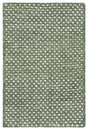 Safavieh Vermont Wool-Cotton Flatweave Rug In Green And Ivory — Low-Profile, Durable Scandinavian Texture For Modern Living Spaces 5'-0" x 8'-0" VRM812Y-5