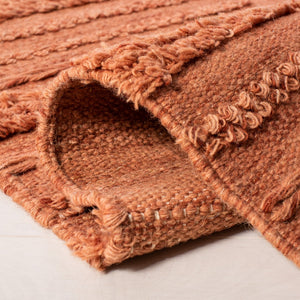 Safavieh Vermont Area Rug - Hand Woven Elegance In Warm Hues, Soft Wool-cotton Blend For Cozy Interiors Rust ,Orange 85% Wool And 15% Cotton Vrm901p-6