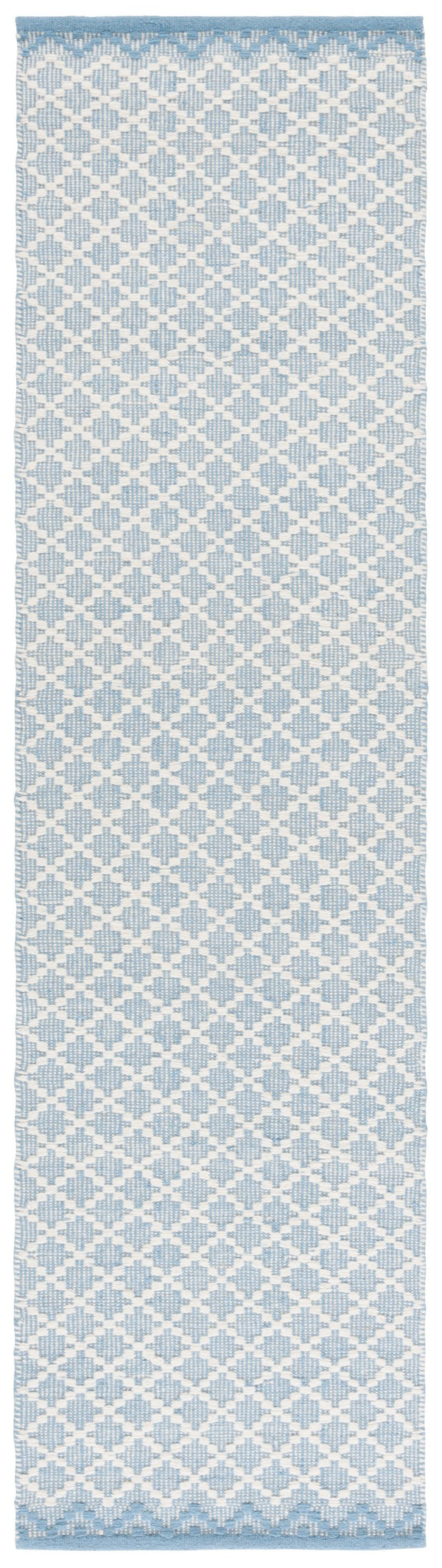 Safavieh Vermont Ivory Runner Area Rug – Luxurious Hand-woven Design For Elegant Home Décor Transformation Light Blue ,Ivory 85% Wool,15% Cotton Vrm908l-5