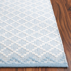Safavieh Vermont Ivory Runner Area Rug – Luxurious Hand-woven Design For Elegant Home Décor Transformation Light Blue ,Ivory 85% Wool,15% Cotton Vrm908l-5
