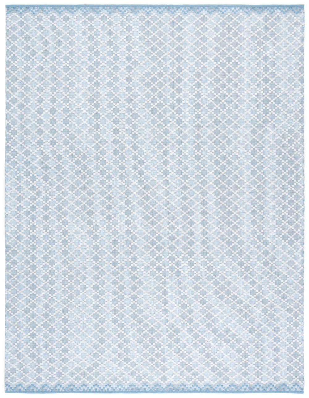 Safavieh Vermont Large Rectangle Handwoven Wool-cotton Rug In Light Blue/Ivory - Elegant 8' X 10' Design Light Blue ,Ivory 85% Wool,15% Cotton Vrm908l-8