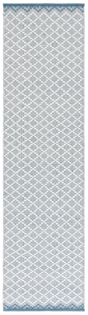Safavieh Vermont Ivory Runner Area Rug – Luxurious Hand-woven Design For Elegant Home Décor Transformation Blue ,Ivory 85% Wool,15% Cotton Vrm908m-6r
