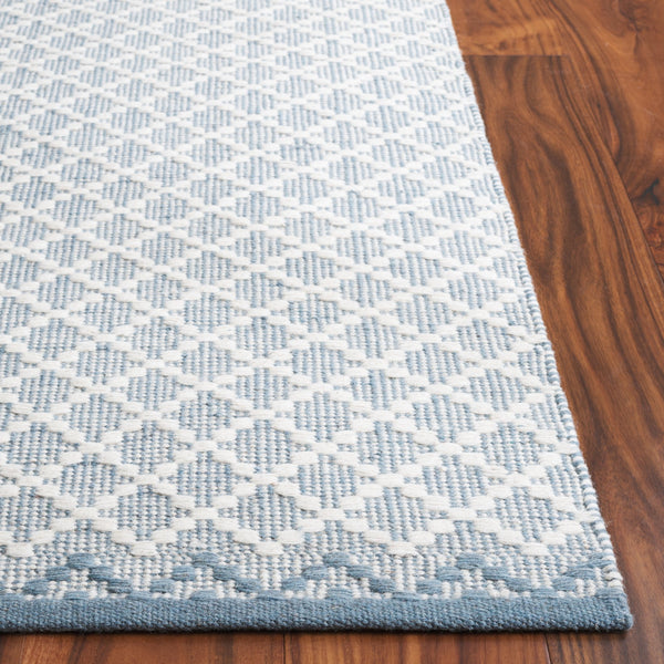 Safavieh Vermont Ivory Runner Area Rug – Luxurious Hand-woven Design For Elegant Home Décor Transformation Blue ,Ivory 85% Wool,15% Cotton Vrm908m-6r