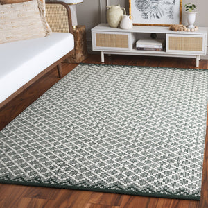 Safavieh Vermont Ivory Runner Area Rug – Luxurious Hand-woven Design For Elegant Home Décor Transformation Green ,Ivory 85% Wool,15% Cotton Vrm908y-3