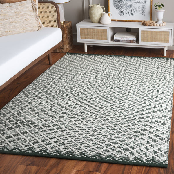 Safavieh Vermont Ivory Runner Area Rug – Luxurious Hand-woven Design For Elegant Home Décor Transformation Green ,Ivory 85% Wool,15% Cotton Vrm908y-3