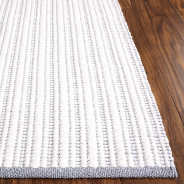 Safavieh Vermont Hand Woven Runner Rug - Timeless Elegance For Hallways, Crafted In India With Premium Materials Grey ,Ivory 60% Cotton 40% Wool Vrm909f-5