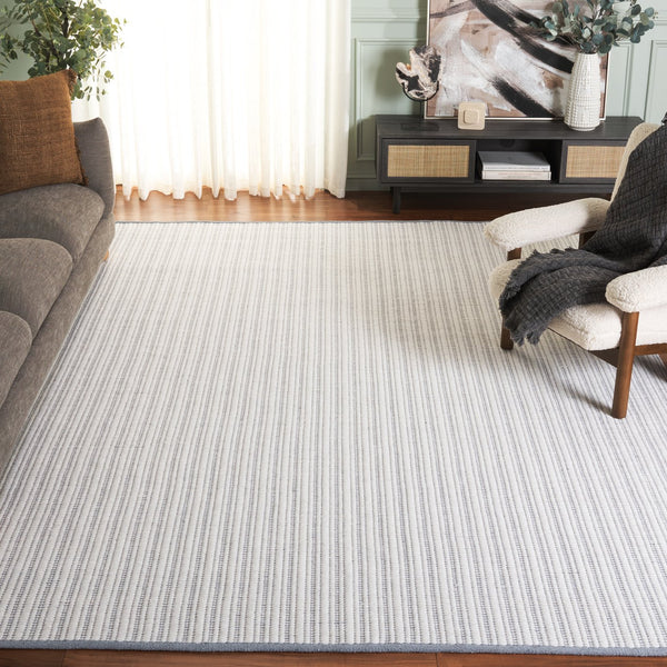 Safavieh Vermont Hand Woven Runner Rug - Timeless Elegance For Hallways, Crafted In India With Premium Materials Grey ,Ivory 60% Cotton 40% Wool Vrm909f-8