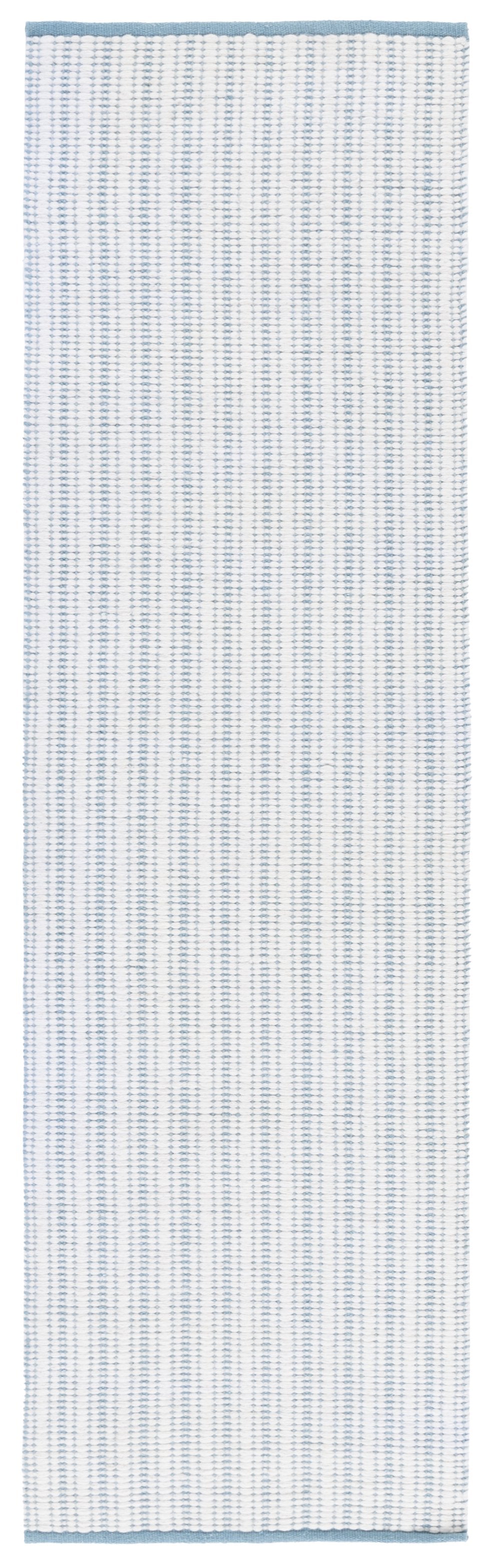 Safavieh Vermont Hand Woven Runner Rug - Timeless Elegance For Hallways, Crafted In India With Premium Materials Turquoise ,Ivory 60% Cotton 40% Wool Vrm909k-28
