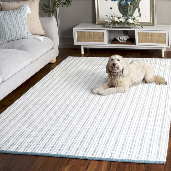 Safavieh Vermont Hand Woven Runner Rug - Timeless Elegance For Hallways, Crafted In India With Premium Materials Turquoise ,Ivory 60% Cotton 40% Wool Vrm909k-5