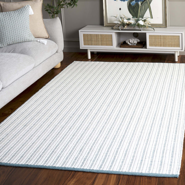 Safavieh Vermont Hand Woven Runner Rug - Timeless Elegance For Hallways, Crafted In India With Premium Materials Turquoise ,Ivory 60% Cotton 40% Wool Vrm909k-5