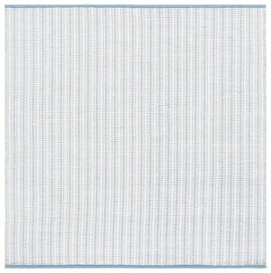 Safavieh Vermont Hand Woven Runner Rug - Timeless Elegance For Hallways, Crafted In India With Premium Materials Turquoise ,Ivory 60% Cotton 40% Wool Vrm909k-6sq