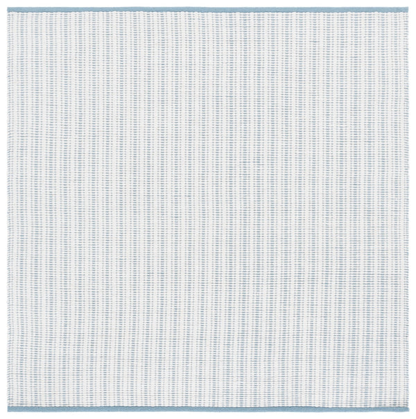 Safavieh Vermont Hand Woven Runner Rug - Timeless Elegance For Hallways, Crafted In India With Premium Materials Turquoise ,Ivory 60% Cotton 40% Wool Vrm909k-6sq