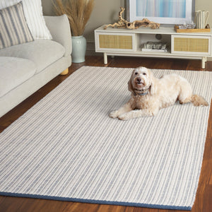 Safavieh Vermont Hand Woven Runner Rug - Timeless Elegance For Hallways, Crafted In India With Premium Materials Light Blue 60% Cotton 40% Wool Vrm909l-5