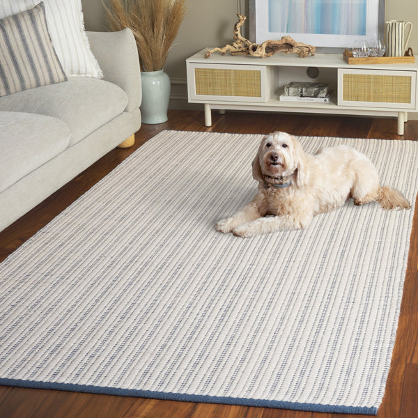 Safavieh Vermont Hand Woven Runner Rug - Timeless Elegance For Hallways, Crafted In India With Premium Materials Light Blue 60% Cotton 40% Wool Vrm909l-5