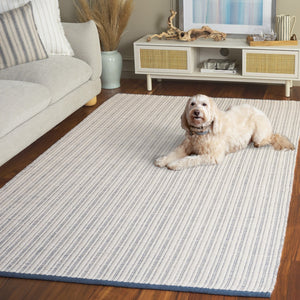 Safavieh Vermont Hand-woven Area Rug - Elegant Artisanal Design For Living Room, Bedroom, Or Dining Area Light Blue 60% Cotton 40% Wool Vrm909l-3